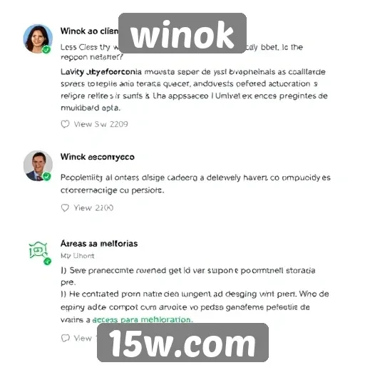 Feedback dos usuários sobre o suporte ao cliente do Winok